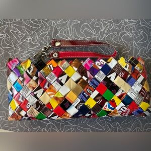 Colorful Woven Women's Bag Upcycled